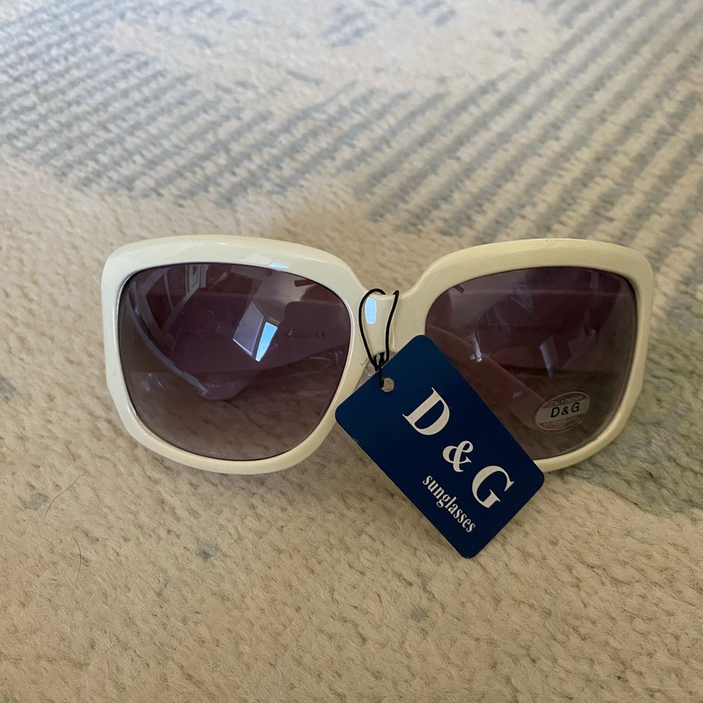 White bling Dolce & Gabbana sunglasses